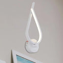 Modern Black/White Led Metal Kink Linear Wall Light For Corridors - Mounted Lamp White