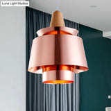 Modern Black/White Pendant Light For Dining Room With Metal Shade