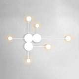 Modern Black/White Sputnik Led Wall Sconce Light Fixture With Acrylic Lamp Shades - 2/3/6 Lights In