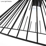 Modern Black Wire Caged Pendant Light for Dining Room Ceiling with 1 Bulb Black