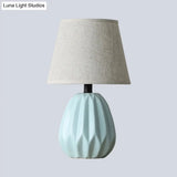 Modern Blue Fabric Reading Light With Conical Shade For Study