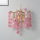 Modern Branch Design Bedroom Wall Lamp - Blue/Pink Glass 2 Lights Open Bulb Pink