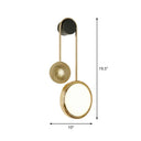 Modern Brass Wall Mount Led Sconce Light - Artistic Circle Design For Living Room