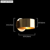 Modern Brass Wall Sconce - Stylish Bedroom Decoration 1-Light Round Shape Mount Bedside Light
