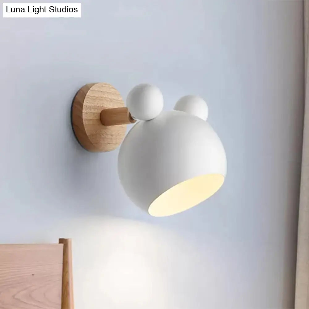 Modern Cartoon Animal Sconce Wall Light For Child Bedroom - Metal Lamp
