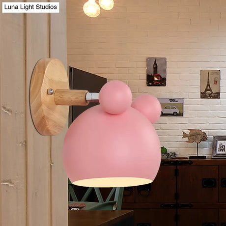 Modern Cartoon Animal Sconce Wall Light For Child Bedroom - Metal Lamp