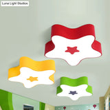 Modern Cartoon Ceiling Light: Acrylic Metal Flush Mount For Game Room
