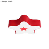 Modern Cartoon Ceiling Light: Acrylic Metal Flush Mount For Game Room