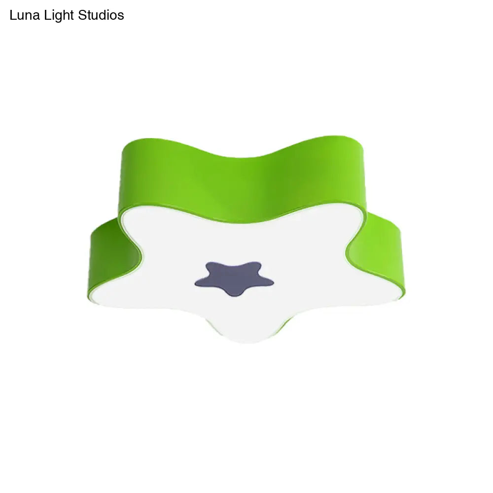 Modern Cartoon Ceiling Light: Acrylic Metal Flush Mount For Game Room