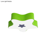 Modern Cartoon Ceiling Light: Acrylic Metal Flush Mount For Game Room