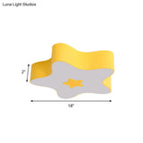 Modern Cartoon Ceiling Light: Acrylic Metal Flush Mount For Game Room