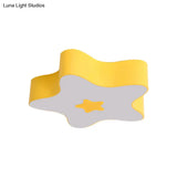 Modern Cartoon Ceiling Light: Acrylic Metal Flush Mount For Game Room