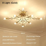 Modern Ceiling Light For Living Room Led Crystal Lamp Bedroom Lamps Dining Gold Loft Lighting
