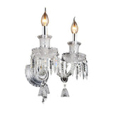 Modern Chrome Candelabra Wall Light With Clear Glass And Diamond Crystal Decoration 2 /