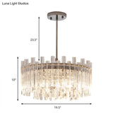 Modern Chrome Chandelier: 5-Light Dining Room Pendant With Prism Crystal