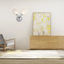 Modern Chrome Egg Wall Light Fixture With 2/3 White Glass Led Lights 2 /