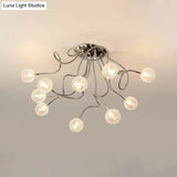Modern Chrome Flushmount Led Globe Light Fixture