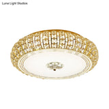 Modern Chrome/Gold Led Crystal Ceiling Mounted Light Flushmount Design 15’/19’ Width