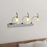 Modern Chrome Led Vanity Light With Adjustable 3 Bulbs Flower Crystal Shade - Wall Mounted Bathroom