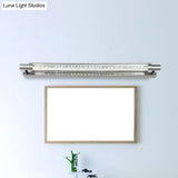 Modern Chrome Led Vanity Light With Adjustable Warm/White/Third Gear Settings For Bathroom -