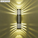 Modern Chrome Led Wall Lamp With Hollow Design And Warm/White Light
