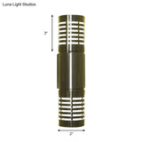 Modern Chrome Led Wall Lamp With Hollow Design And Warm/White Light
