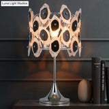 Modern Chrome Table Lamp With Metal Drum Shade - Perfect For Living Rooms And Nightstands