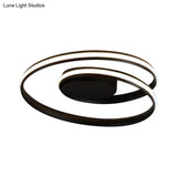 Modern Circle Ceiling Lights - White/Black Flush Mount Fixtures Indoor Lighting (18’/23.5’)