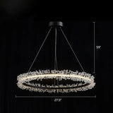 Modern Circle Chandelier With Led Suspension Light For Dining Room - Elegant Minimalistic Design