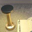 Modern Circle Dining Table Lamp - Waterproof Led Desk Light Metallic Finish In Black/Silver/Gold