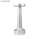 Modern Circle Dining Table Lamp - Waterproof Led Desk Light Metallic Finish In Black/Silver/Gold