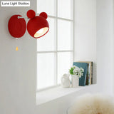 Modern Circle Wall Mounted Lamp - Metal 1 Light Sconce Bedroom Lighting