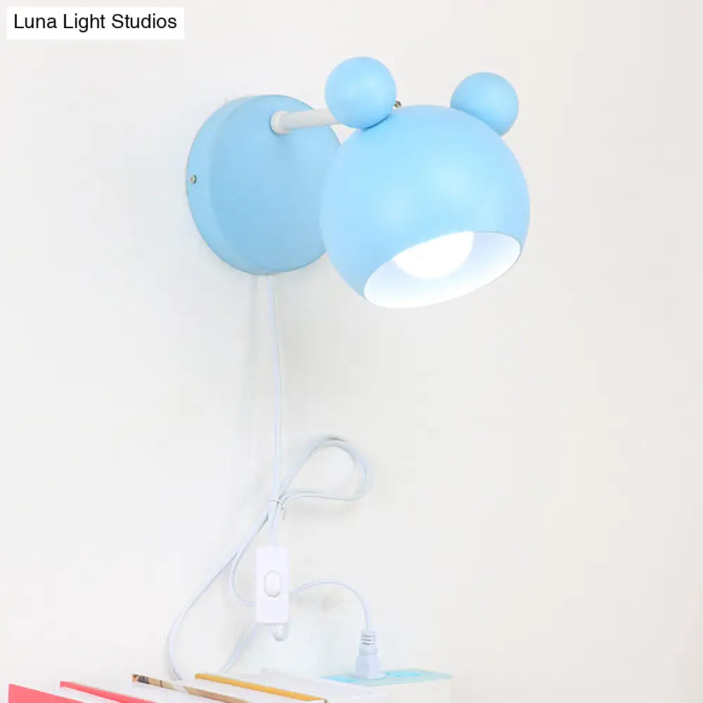 Modern Circle Wall Mounted Lamp - Metal 1 Light Sconce Bedroom Lighting