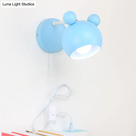 Modern Circle Wall Mounted Lamp - Metal 1 Light Sconce Bedroom Lighting