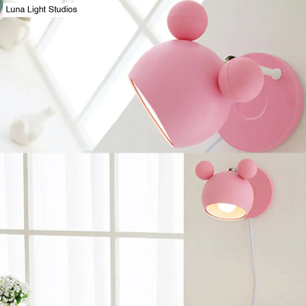 Modern Circle Wall Mounted Lamp - Metal 1 Light Sconce Bedroom Lighting