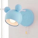 Modern Circle Wall Mounted Lamp - Metal 1 Light Sconce Bedroom Lighting Blue