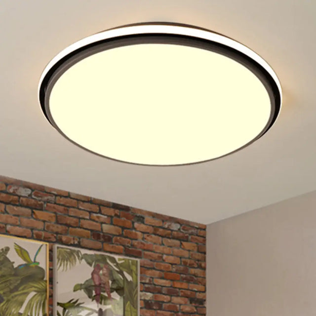 Modern Circular Flush Mount Led Fixture White/Warm Light Acrylic Design - 12/16/19.5 Wide