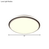 Modern Circular Flush Mount Led Fixture White/Warm Light Acrylic Design - 12’/16’/19.5’ Wide