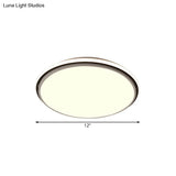 Modern Circular Flush Mount Led Fixture White/Warm Light Acrylic Design - 12’/16’/19.5’ Wide