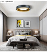 Modern Circular Led Ceiling Light With Domed Diffuser And Mesh Screen