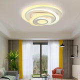 Modern Circular Led Flush Light - Acrylic Living Room Ceiling Lamp (19.5/31 W) With Warm/White