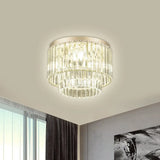 Modern Clear Crystal Flush Mount 3 /