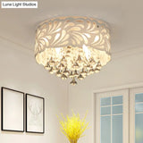 Modern Clear Crystal Flushmount Ceiling Light Fixture - 18/23.5/12.5’ Width 8/12 - Bulb/Led With