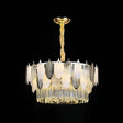 Modern Clear Crystal Leaf Pendant Chandelier - Stylish Suspension Light For Living Room 8 /