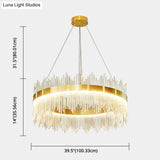 Modern Clear Crystal Pendant Led Suspension Lamp For Dining Table