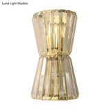 Modern Clear Crystal Shade Wall Mounted Light With 2 Heads Stylish Corridor Lighting Fixture