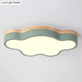 Modern Cloud Flush Mount Acrylic Ceiling Light For Bedroom Green / 19.5 White