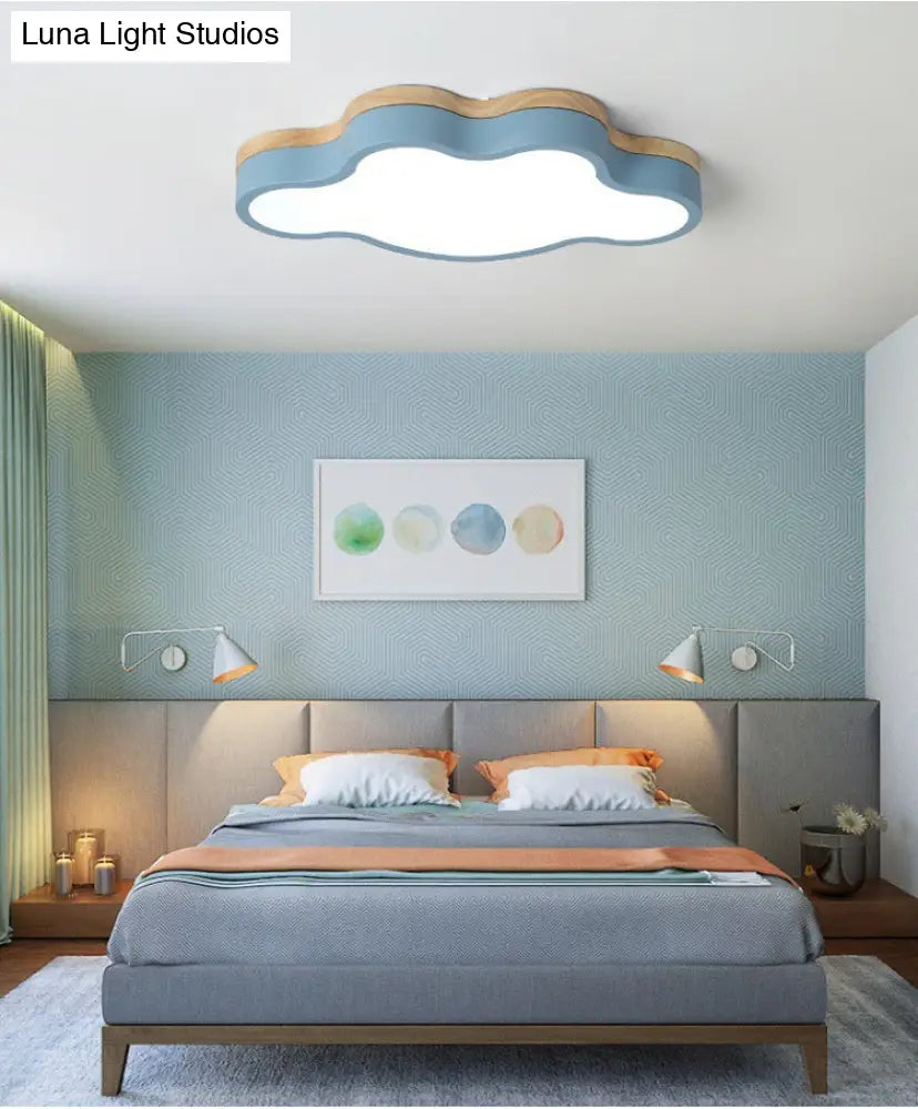 Modern Cloud Flush Mount Acrylic Ceiling Light For Bedroom