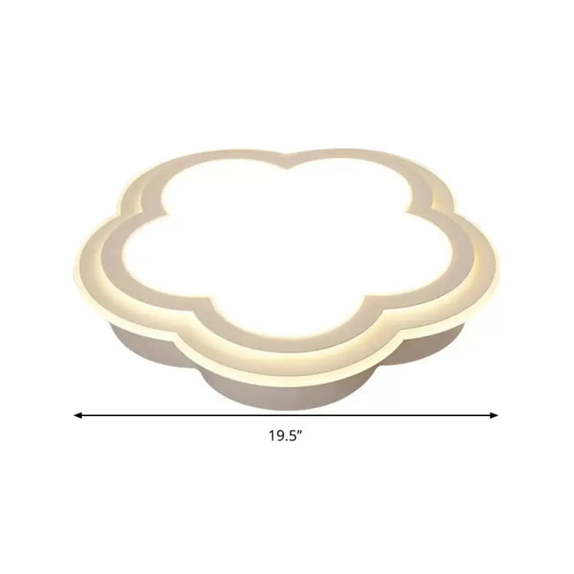 Modern Cloud Led Ceiling Light In White For Foyer