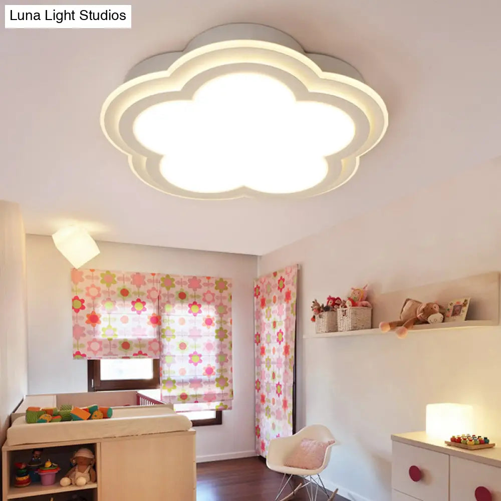 Modern Cloud Led Ceiling Light In White For Foyer